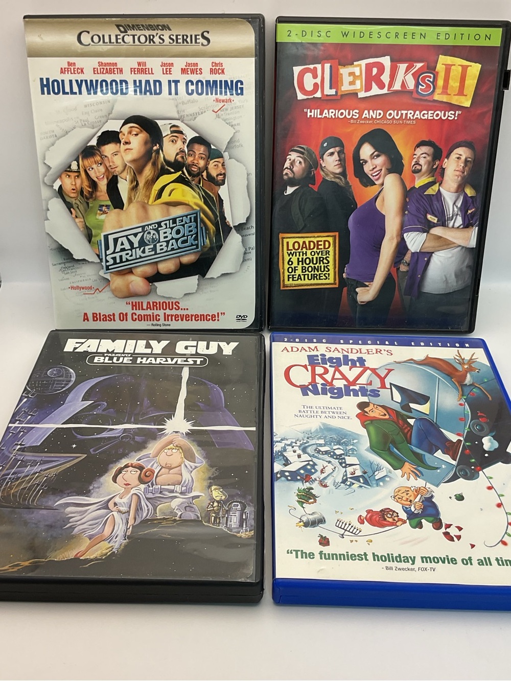Assorted‎ DVD Movie Bundle - Multiple Titles (Black, White, Blue)